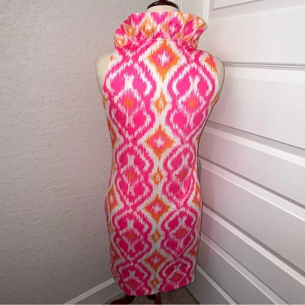 Gretchen Scott Designs Pink & Orange Ikat Halter Dress - Picture 3 of 9